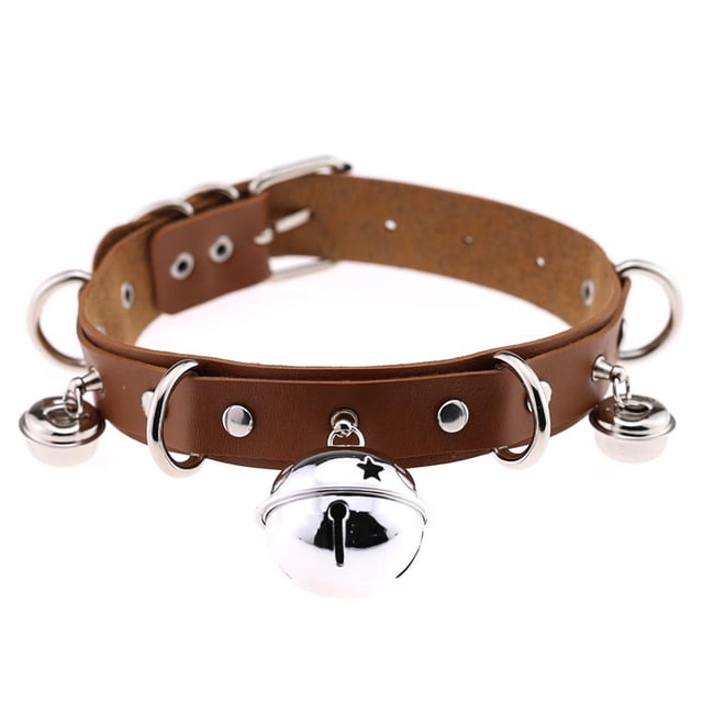 Collier pour Animaux de Compagnie en Simili Cuir: Sangle de Cou de Chien de Sécurité pour Chat Robuste avec Cloche
