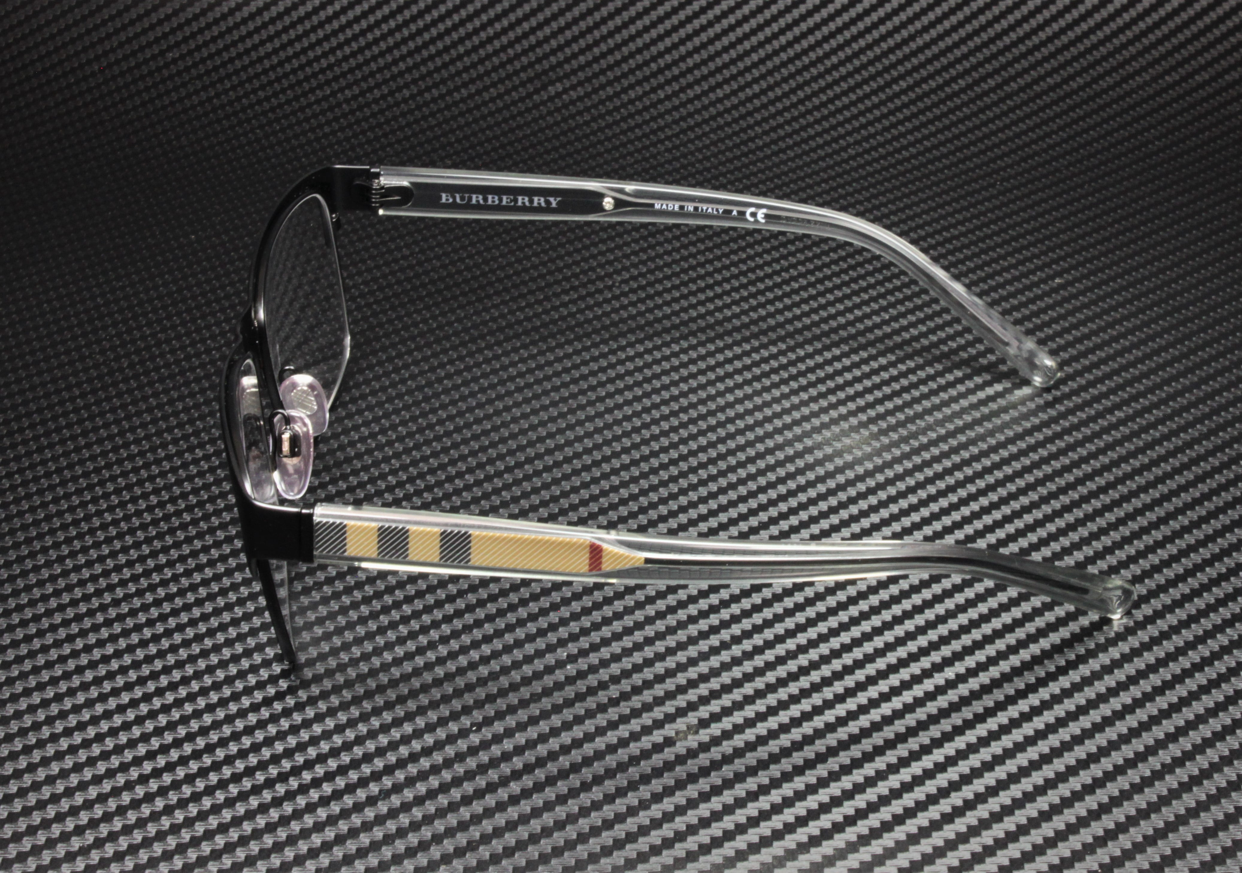 Burberry BE1289 Metal Unisex Rectangle Eyeglasses Black 55mm  display picture 3