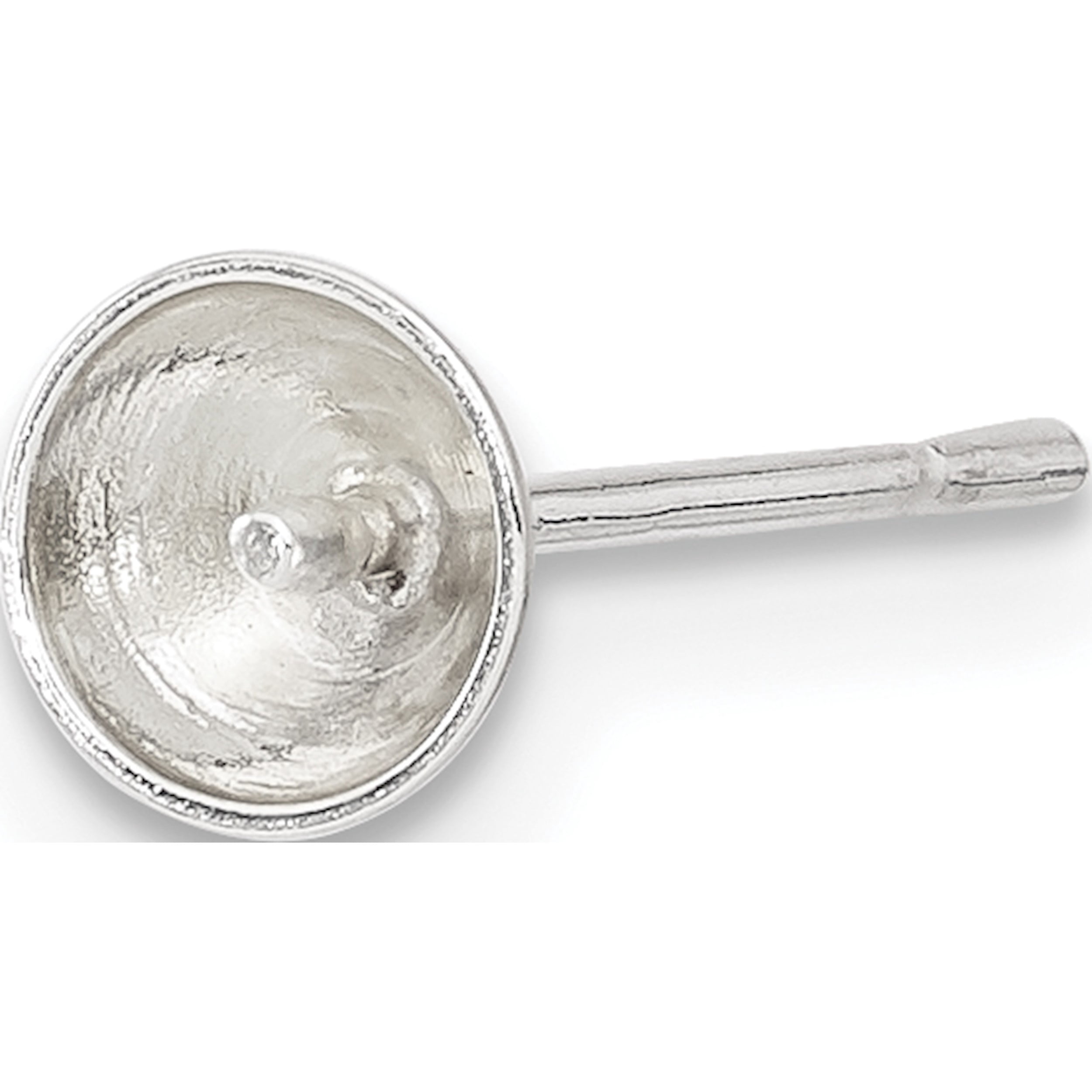 Sterling Silver 5.0Mm Cup Post Earring And Back (Width 5.03) (Length 13.06) - Jbsp