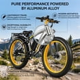 thumbnail image 3 of EOEOTWO E01 Electric Bike, UL 2849 Certified, 750W Peak Motor, Up to 28 MPH, 48V 15Ah Battery, Up to 60 Miles, 26" x 4" Fat Tire Off-Road E-Bike for Adults, 3 of 8