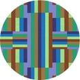 thumbnail image 1 of Ahgly Company Machine Washable Indoor Round Transitional Emerald Green Area Rugs, 6' Round, 1 of 7