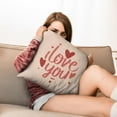 thumbnail image 7 of Valentine's Day Pink Boho Throw Pillow Covers 18 X 18 Inch, Set Of 2, Linen Study Sofa Cushion Cover Indoor Living Room Home Decor, 7 of 7