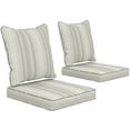 thumbnail image 1 of Outsunny Outdoor Chair Cushions with Backrest for Garden Patio, Grey, 1 of 10