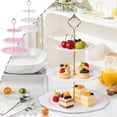 thumbnail image 1 of Bowayaoa 3 Tier Fruit Stand Dessert Tray Cake Stand, Embossed Snack Tray for Coffee Table, Plastic Serving Rack for Pastries and Appetizers, Party Decor, 1 of 7