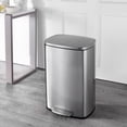 thumbnail image 5 of happimess Connor Rectangular 13.2-Gallon Trash Can with Soft-Close Lid and FREE Mini Trash Can, Platinum Silver, HPM1006A, 5 of 10