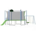 thumbnail image 6 of ARCTICSCORPION Trampoline with Slide Swings and Basketball Hoop, Green, 254.00" x 144.00" x 121.20", 6 of 9