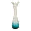 Attractive Unique Patterned Glass Clear Blue Vase