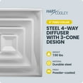 thumbnail image 2 of Hart & Cooley Steel 4-Way Diffuse with 3 Cone Design and 6 Inch Fixed Collar, 2 of 8