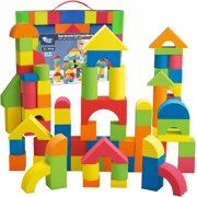 Foam building blocks suitable for 2-4-year-old children, consisting of 41 EVA soft stacked building blocks, baby bath foam toy set