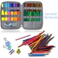thumbnail image 2 of 96 Slots Colored Pencil Case, Large Capacity Pencil Holder Pen Organizer Bag with Zipper for Prismacolor Watercolor Coloring Pencils, Gel Pens & Markers for Student & Artist (Black), 2 of 7