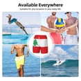 thumbnail image 6 of Men's 2 in 1 Swim Trunks with Compression Liner Lebanese Flag Quick Dry Beach Shorts, 6 of 6