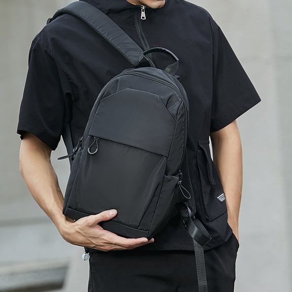 Men's Trendy Lightweight Student Mini Backpack,Black