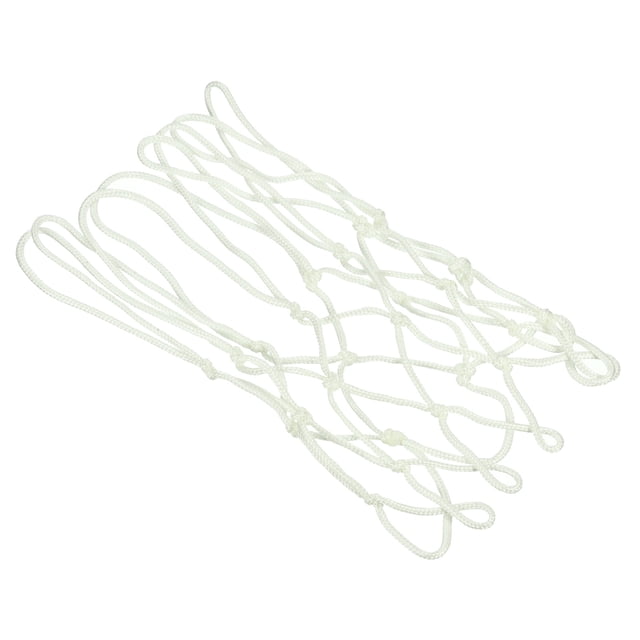 Unique Bargains 9.84' Luminous Basketball Net Replacement 8 Loops Portable Outdoor Hoop Goal Mesh, White