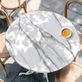 thumbnail image 3 of Modern Marble Texture Art Fitted Round Tablecloths Elastic Edged Table Covers 36"-44",Waterproof Table Cloth for Kitchen Holiday Party Tables Decor, 3 of 9