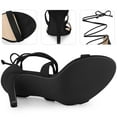 thumbnail image 3 of Unique Bargains Women's Stiletto High Heel Lace Up Sandals, 3 of 6