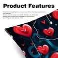 thumbnail image 2 of Electrocardiogram Decorative Velvet Throw Pillow Covers for Chair - Set of 2, Unique Patterns, 16x16, 18x18, 20x20 Inches for Home Decor and Gifts, 2 of 6