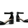 thumbnail image 3 of BURUDANI Women's Strappy Chunky Heel Dress Pump Shoes, 3 of 8