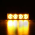 thumbnail image 5 of Sufanic 2Pcs 12-24V 4 Led Orange Amber Light Lamp Recovery Flashing Breakdown Strobe Grill, 5 of 10