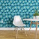 Traditional Wallpaper Big Blue Flowers Bold - Walmart.com