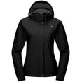 thumbnail image 2 of Little Donkey Andy Women's Waterproof Rain Jacket Lightweight Hooded Raincoat for Travel Hiking Golf Black M, 2 of 7
