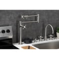 thumbnail image 3 of Kingston Brass KS4708ZX Millennium Deck Mount Pot Filler Faucet, Brushed Nickel, 3 of 8