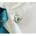 thumbnail image 6 of Engagement Rings for Women 8*10mm Emerald Cut Zircon Forever Classic Wedding Bands S925 Sterling Silver Rings for Women Stylish Hypoallergenic Personalized Promise Rings, 6 of 7