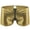 Gold, variant on Men's Solid Color Boxer Briefs Metallic Shiny Intimate Lingerie Underwear with Zipper