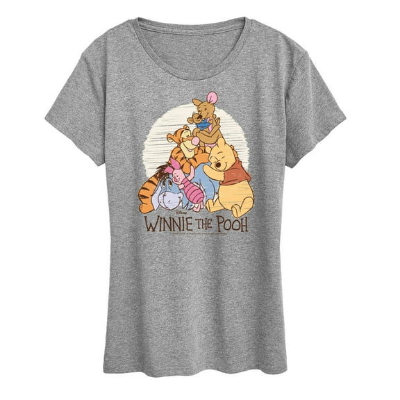 Winnie the Pooh - Scribble Winnie The Pooh Group - Women's Short Sleeve Graphic T-Shirt