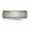 thumbnail image 3 of Titanium Ridged Edge 8mm Satin and Polished Band Size: 13; for Adults and Teens; for Women and Men, 3 of 6