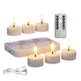 thumbnail image 1 of Rechargeable Flameless Tea Lights Candles with Charging Station 6Pcs Battery Tea Lights Candles with Remote & Timer, 1 of 5