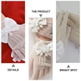 thumbnail image 3 of Lace Gloves White For Children Stage Performance 1 Pair 6.5X2.7X0.4In, 3 of 9