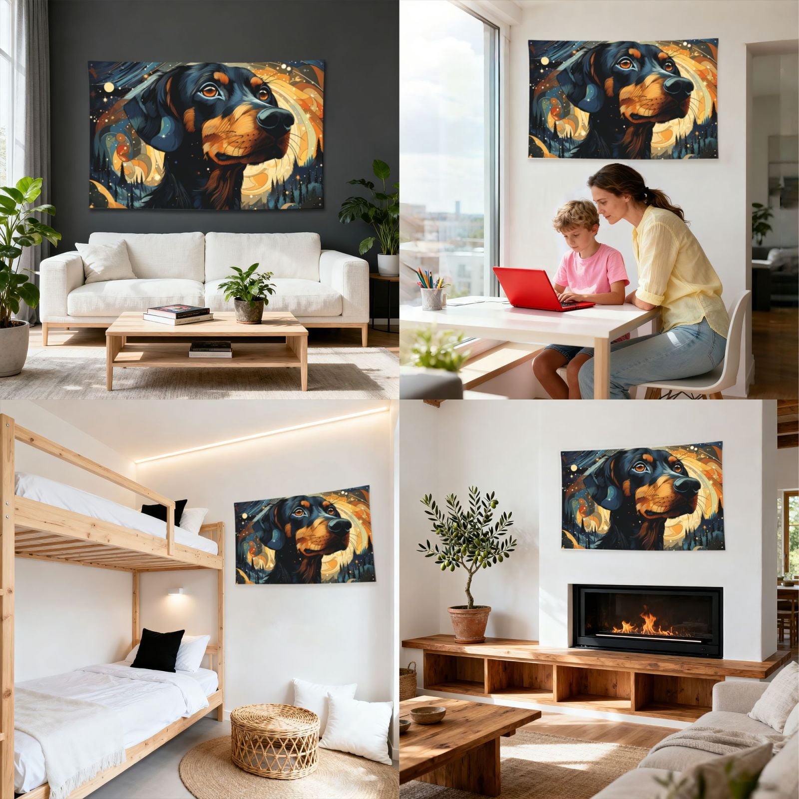 Dachshund Dog Cool Art Four Hole Decorated Banner Flag for Garden Yard Home Decoration Indoor Outdoor 4x6 Ft