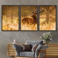 thumbnail image 2 of wall26 Framed Canvas Print Wall Art Set Golden Hour Sunset Wild Deer Stag Country Field Animals Nature Photography Realism Decorative Colorful for Living Room, Bedroom, Office - 24"x36"x3 B, 2 of 5