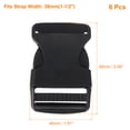 thumbnail image 2 of Unique Bargains 6Pack 1-1/2' Plastic Dual Adjustable Side Release Buckle for Backpack Strap Black, 2 of 6