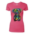 thumbnail image 3 of Dean Russo Unconditional Loyalty Dog Lover Womens Slim Fit Junior Tee, Hot Pink, Small, 3 of 6