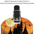 thumbnail image 4 of Square 2Pack PU Leather Halloween Castle Cruise Luggage Tag with Privacy Cover and Name ID Tag for Travel Handbags Backpacks Luggage Tags, 4 of 6
