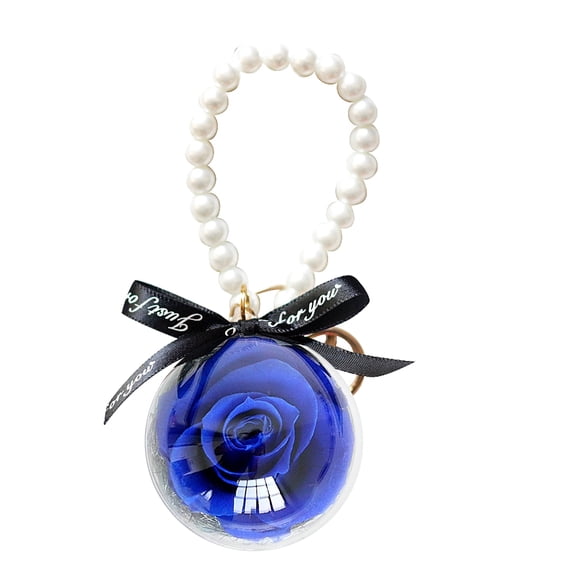 Naierhg Preserved Eternal Flower Keychain Schoolbag Hanging Buckle Creative Souvenir