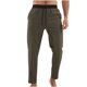 thumbnail image 3 of Pantalones largos para hombre, deportivos y de ocio, para correr, de secado rápido, holgados y transpirables, de color sólido, con cordón ajustable, para actividades al aire libre y fitness., 3 of 8