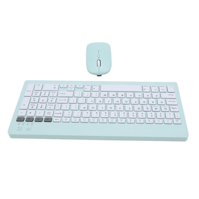 Keyboard Mouse Set, Noise Reduction Wireless Keyboard and Mouse Set Double Modes for Home White,,Black,Dark Green,Light Green