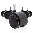 thumbnail image 1 of Duhome Swivel Office Chair Wheels 2 Inch Casters Replacement Universal Fit Set of 5 Black, Type 2, 1 of 6