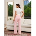thumbnail image 2 of HEARTNICE Womens Cotton Pajama Pants, Buttery Soft Lounge PJ Bottoms with Pockets Sleepwear,(Pink,M), 2 of 5
