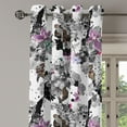 thumbnail image 3 of Ambesonne Floral Grommet Curtain, Magnolia Flowers Dots Leaves, 50"x108", Grey Brown and Pale Purple, 3 of 5