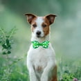 thumbnail image 4 of Tvtnvo Pet Bow Tie St. Patrick's Day Four Leaf Clover Luck Collar Accessory for Dogs and Cats Festive Holiday Party Outfit Nylon Spandex Charming Pet Costume Green 3.1x1.6in, 4 of 5