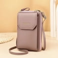 thumbnail image 4 of IELGY Ladies PU Leather Long Phone Bag Fashion Korean Multifunctional Student Messenger Bag, 4 of 8