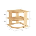 thumbnail image 2 of Lavish Home 3-Tier Bamboo Corner Shelf Space Saving Rack, 2 of 6