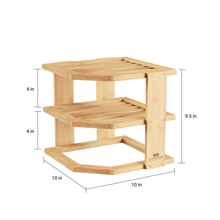 Home it USA Bamboo 3-Tier Freestanding Wood Drying Rack - Natural
