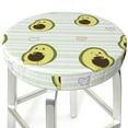 thumbnail image 3 of Bingfone12 Inch Padded Round Bar Stool Cover Cushion With Elastic Fabric Round Chair Seat - Avocado Of A Hear, 3 of 7
