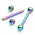 thumbnail image 5 of 14G Stainless Steel 5mm Ball Nipple Tongue Ring 14mm Bar Body Piercing, 5 of 11
