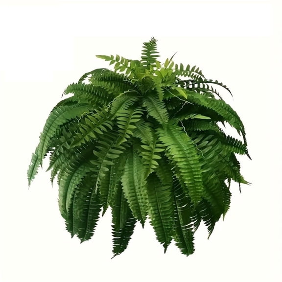 Clearance Large Artificial Fern for Outdoors – UV-Resistant Faux Greenery for Patio Planters, Porch Decor & Garden Accents (24"W,Green)