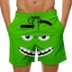 thumbnail image 1 of Pantalones Cortos de Cintura Elástica de los Hombres con Impresión Divertida, Pantalones de Baño Casuales con Bolsillos para el Uso Diario de la Playa de Verano, 1 of 5